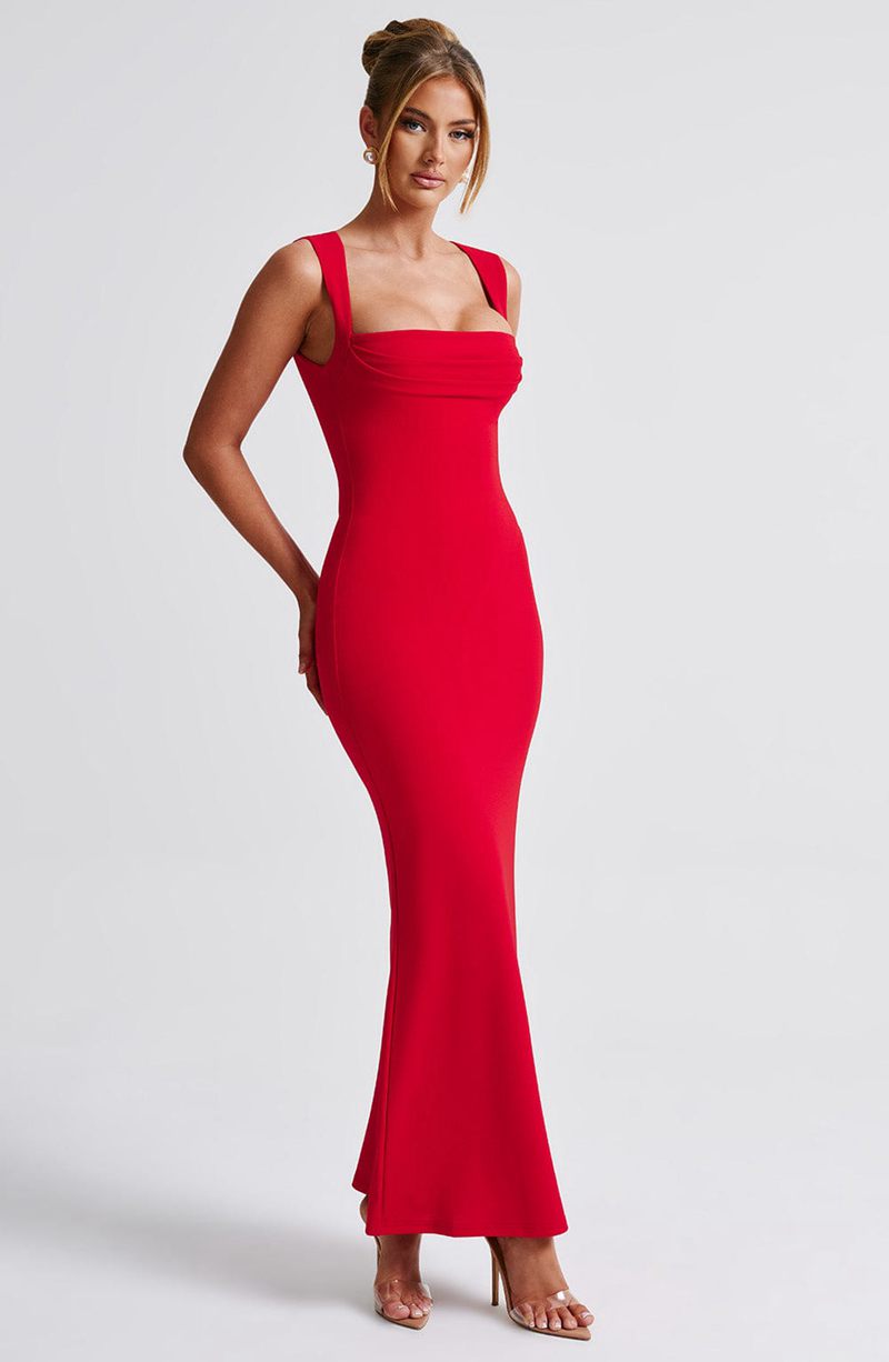 Babyboo Helena Maxi Dress Red USA | 169-CWFRZS