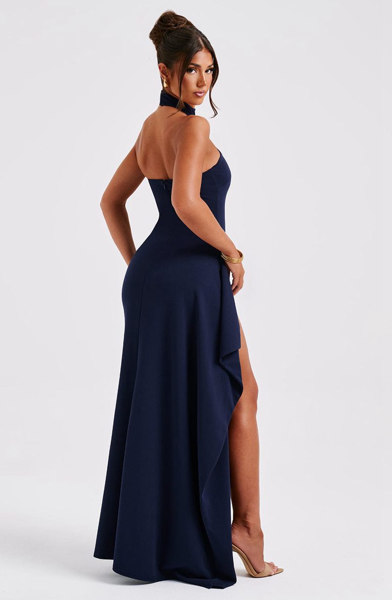 Babyboo Isadora Maxi Dress Navy USA | 627-JNMFAW