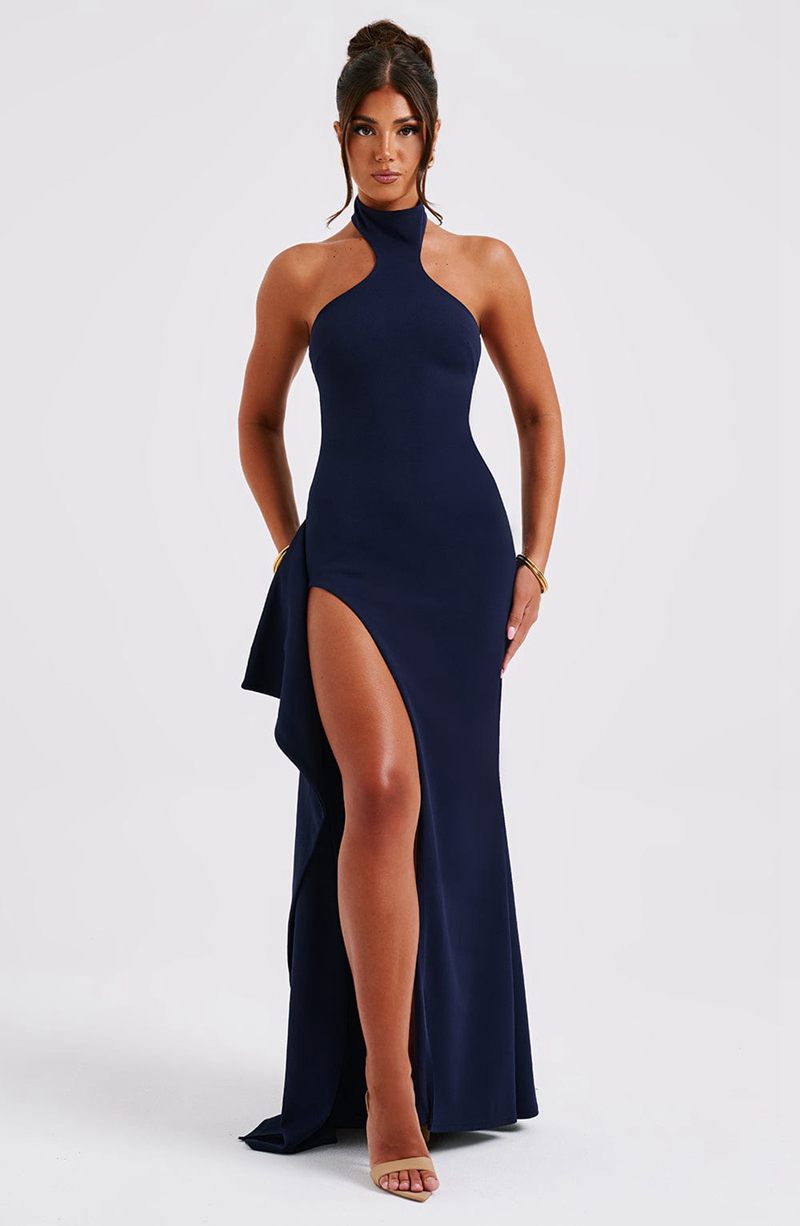 Babyboo Isadora Maxi Dress Navy USA | 627-JNMFAW