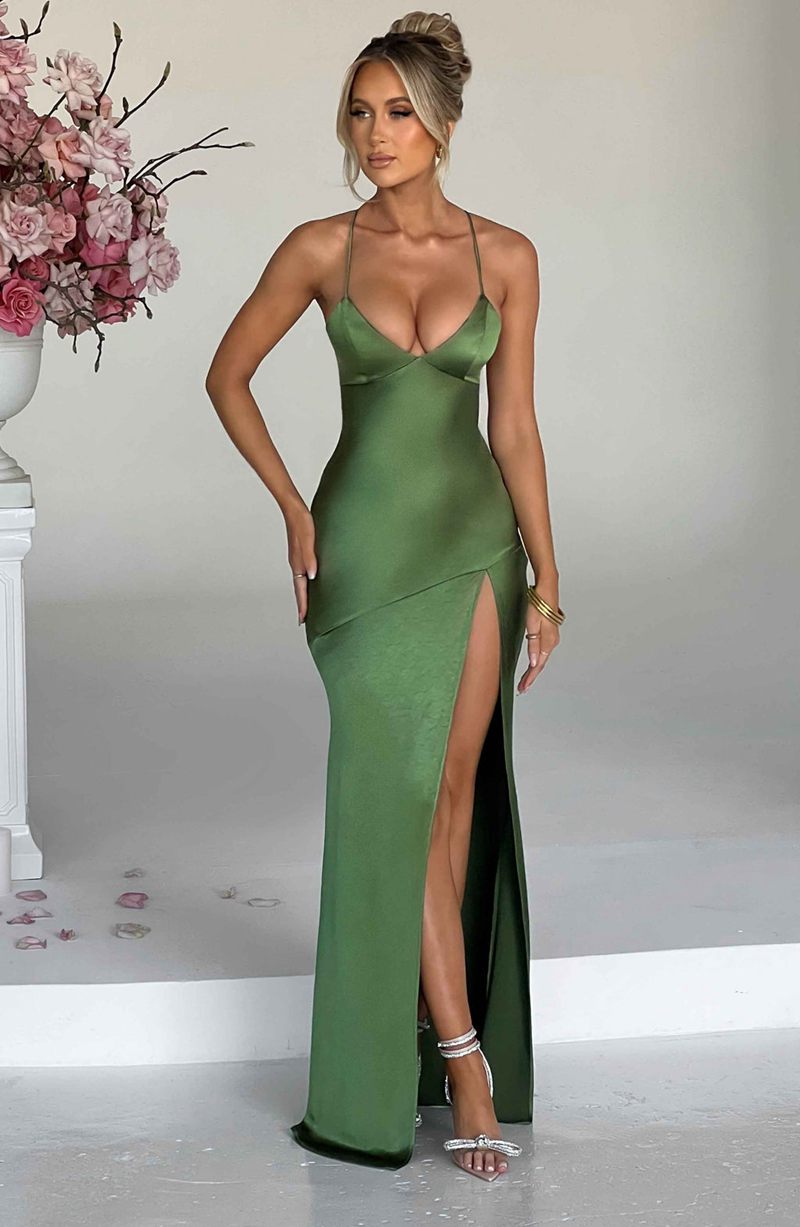 Babyboo Isobel Maxi Dress Emerald USA | 350-UBLOHM