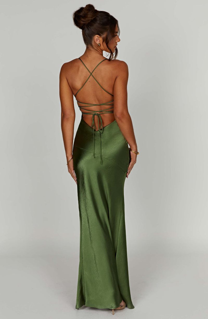 Babyboo Isobel Maxi Dress Emerald USA | 350-UBLOHM