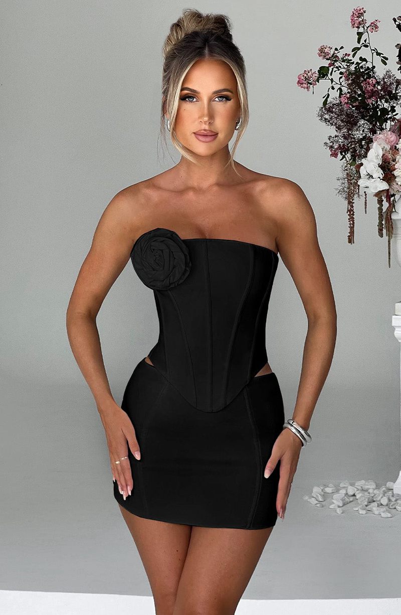 Babyboo Jacquie Corset Black USA | 907-JCILMO