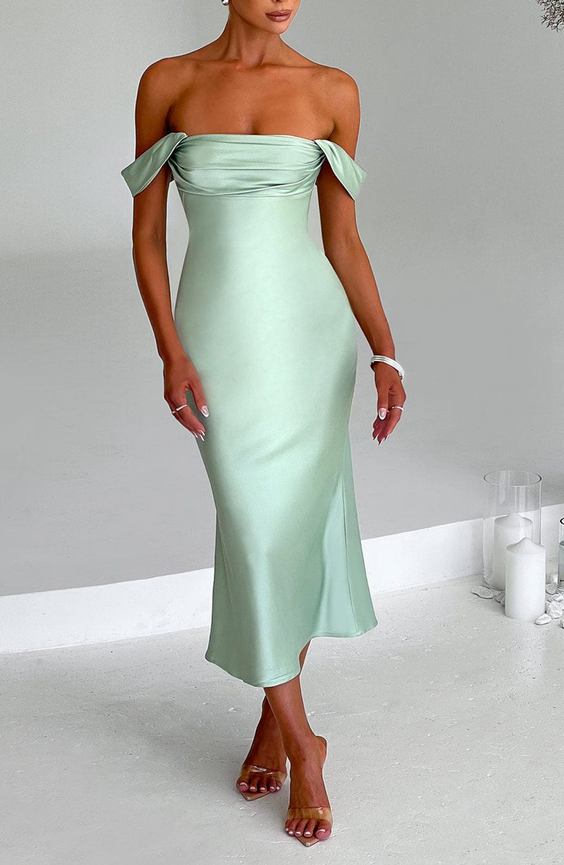 Babyboo Jennifer Midi Dress Mint USA | 130-KCZJAD