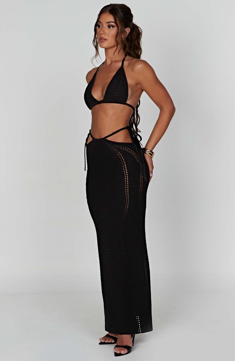 Babyboo Jia Maxi Skirt Black USA | 468-QDRMSI