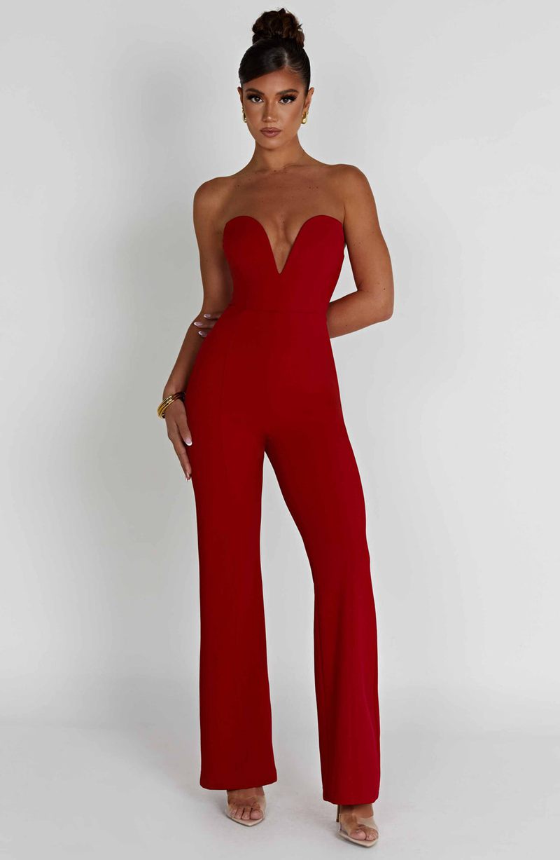 Babyboo Jordi Jumpsuit Red USA | 107-VPNIZA