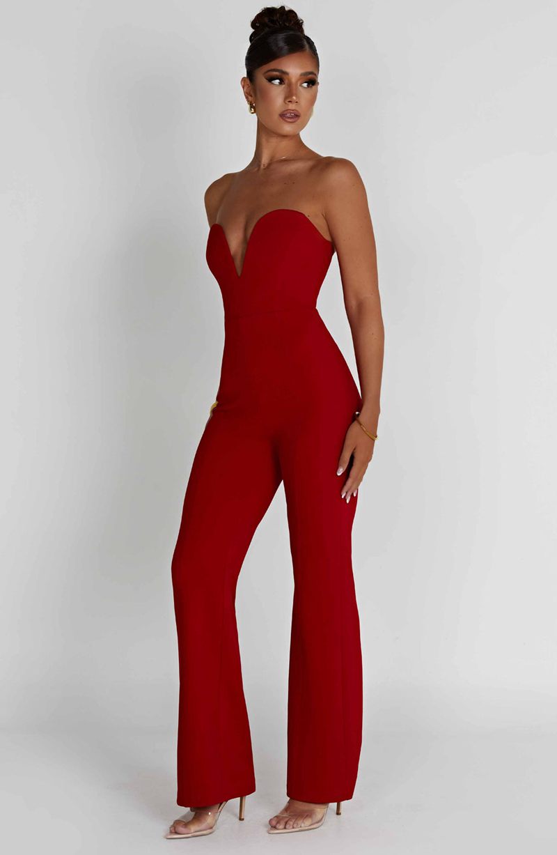 Babyboo Jordi Jumpsuit Red USA | 107-VPNIZA