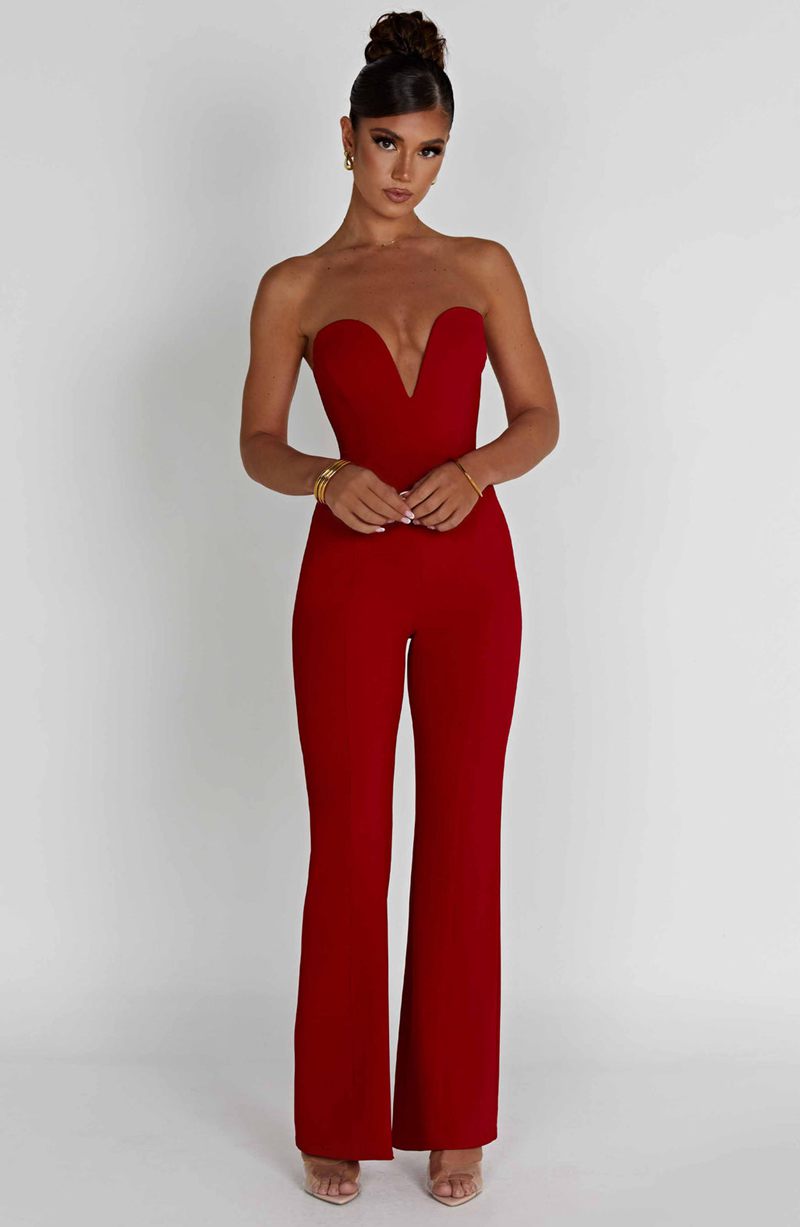 Babyboo Jordi Jumpsuit Red USA | 107-VPNIZA