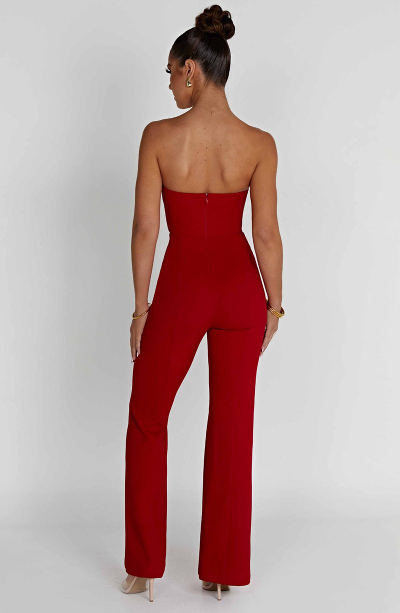 Babyboo Jordi Jumpsuit Red USA | 107-VPNIZA