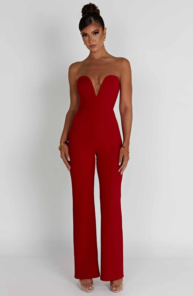 Babyboo Jordi Jumpsuit Red USA | 107-VPNIZA