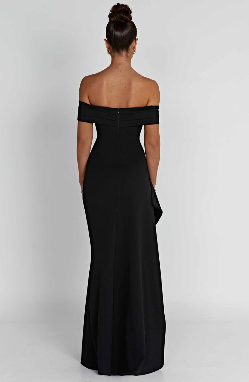 Babyboo Joyce Maxi Dress Black USA | 396-JXBEDH