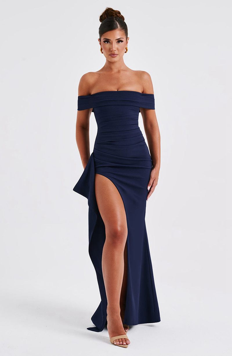 Babyboo Joyce Maxi Dress Navy USA | 682-HVXCUO