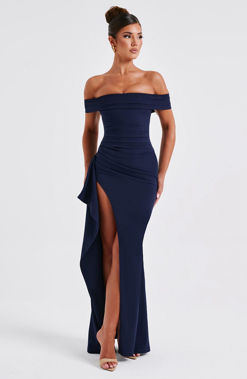 Babyboo Joyce Maxi Dress Navy USA | 682-HVXCUO