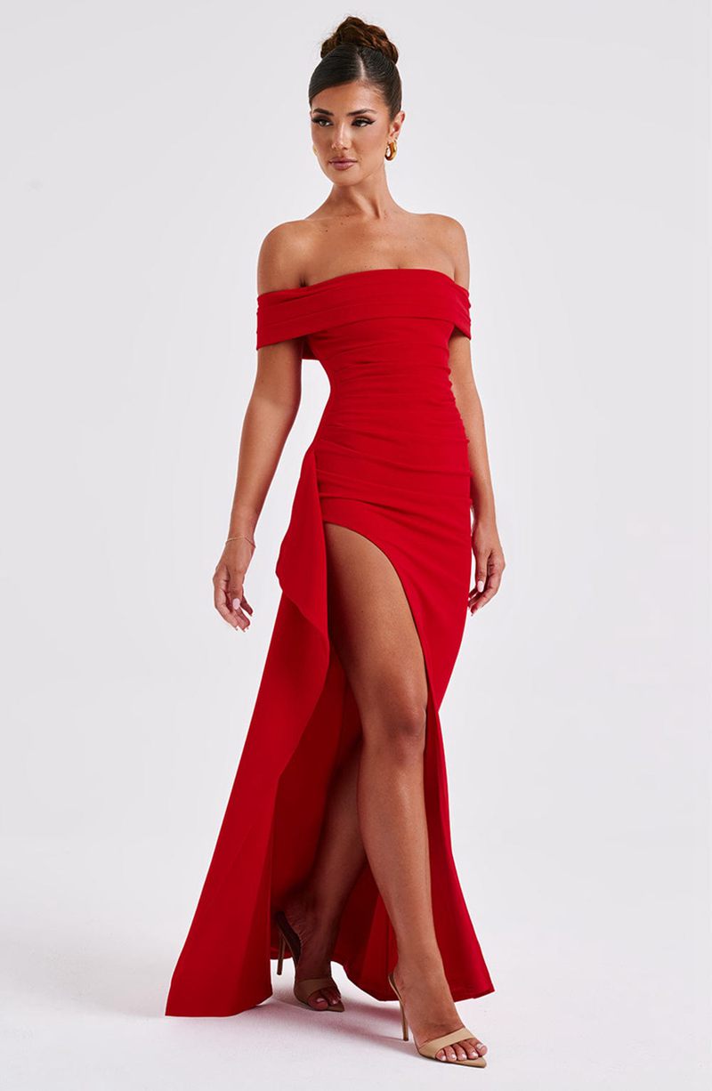 Babyboo Joyce Maxi Dress Red USA | 108-JYBZMT