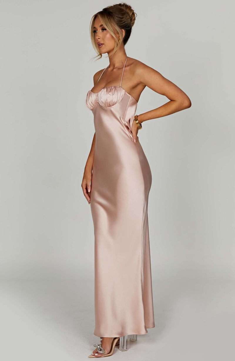 Babyboo Kali Maxi Dress Blush USA | 065-GEMUBR