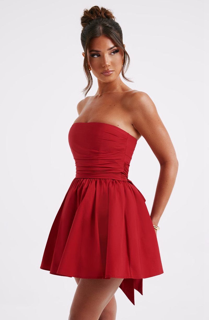 Babyboo Katrina Mini Dress Red USA | 397-XVRAUC