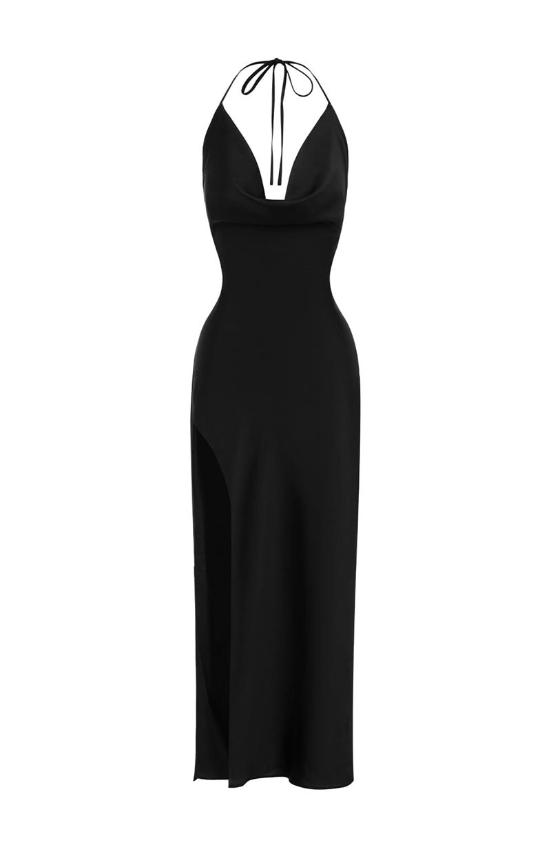 Babyboo Kiandra Maxi Dress Black USA | 304-CVBJAO