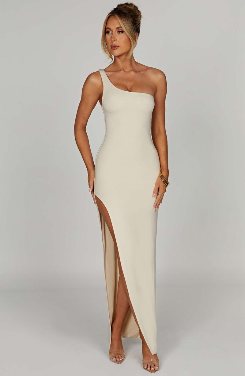 Babyboo London Maxi Dress Cream USA | 645-HNSGJV