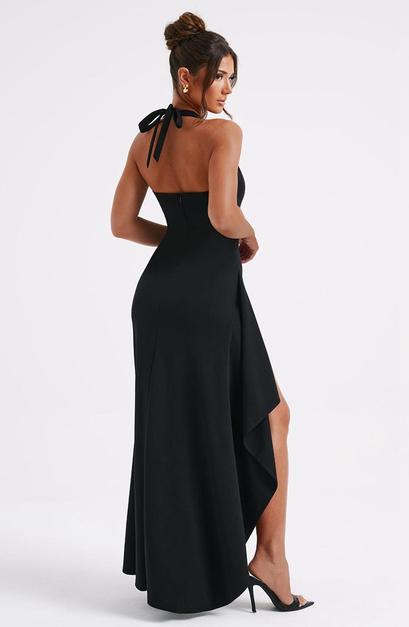 Babyboo Luella Maxi Dress Black USA | 246-YQPTLH