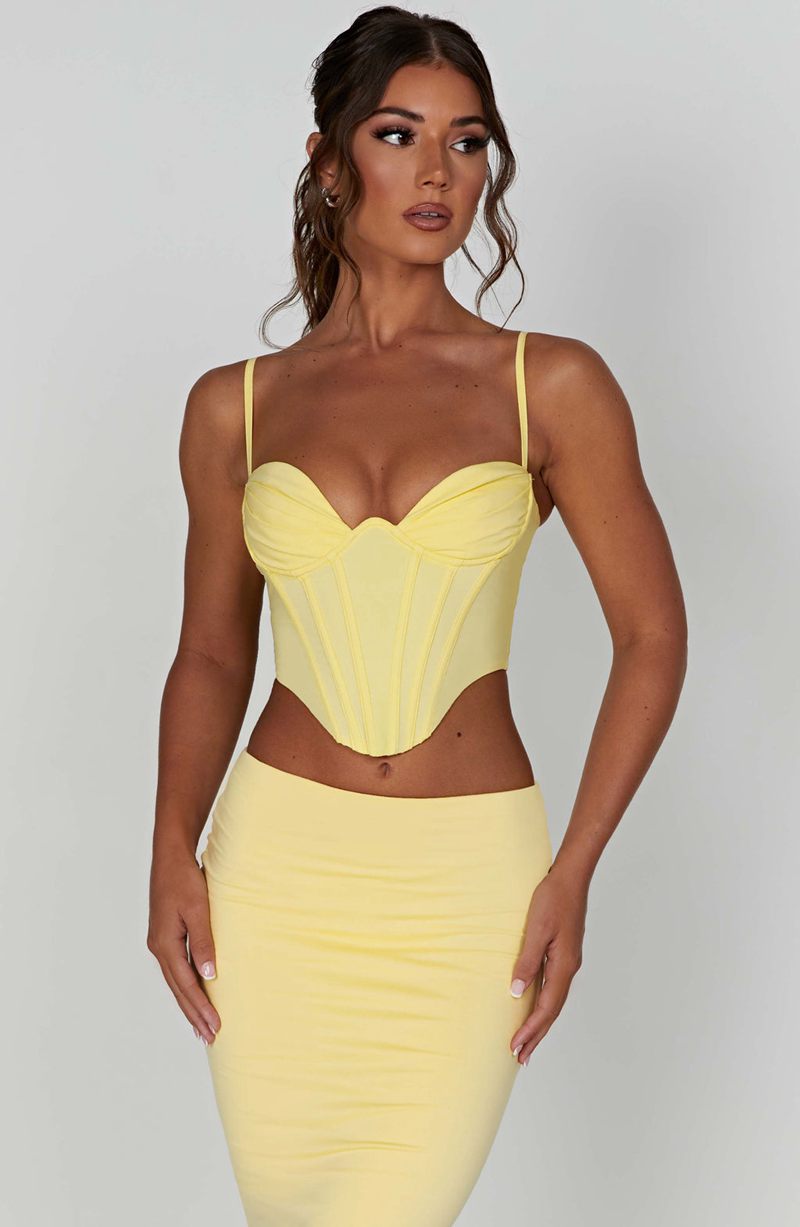 Babyboo Maddie Corset Lemon USA | 389-PONHJT