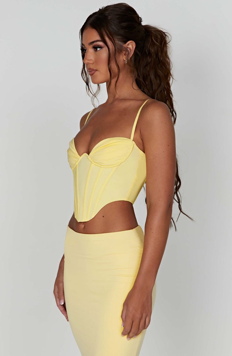 Babyboo Maddie Corset Lemon USA | 389-PONHJT