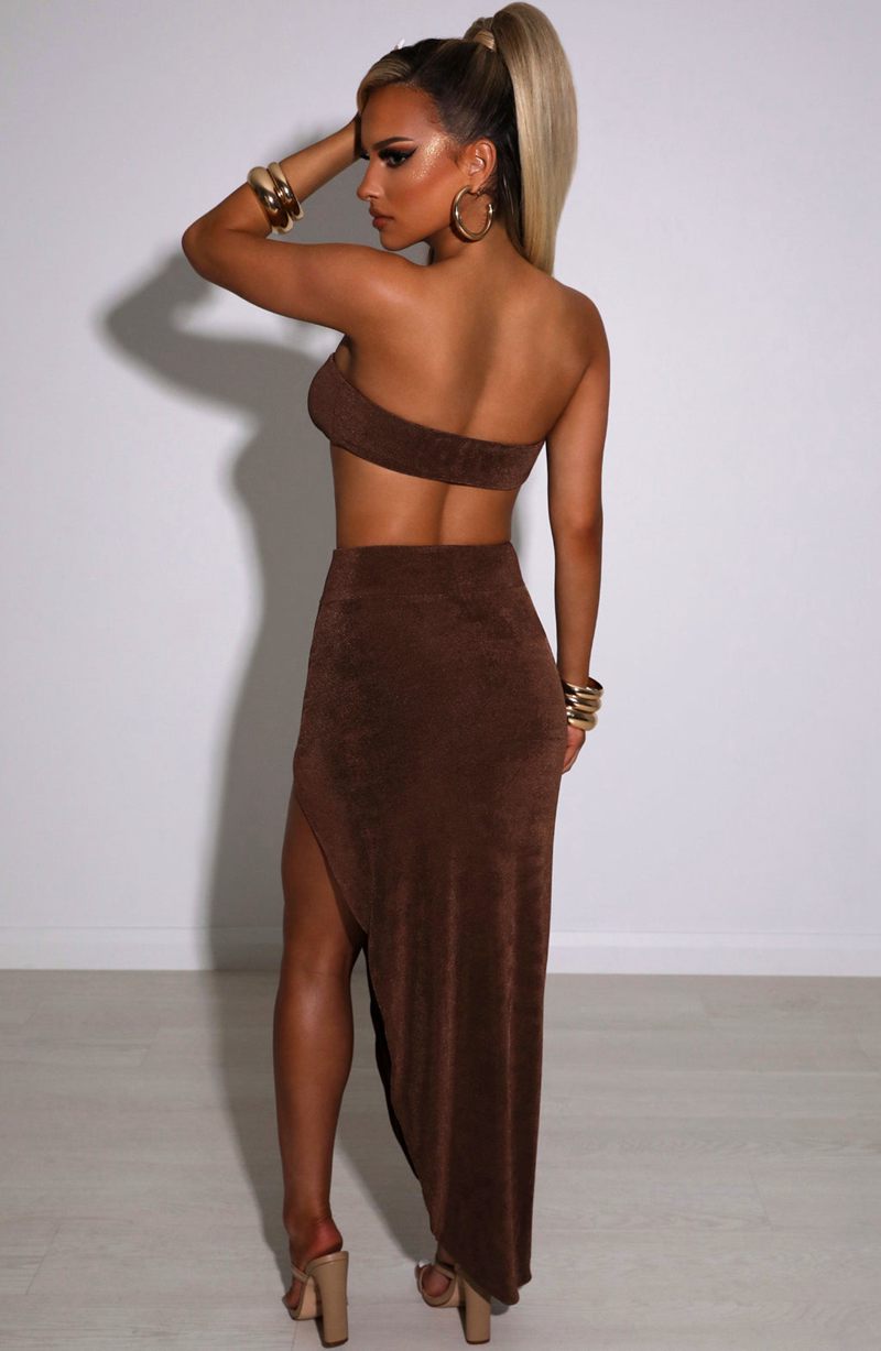 Babyboo Malia Maxi Skirt Chocolate USA | 587-TVNJFG