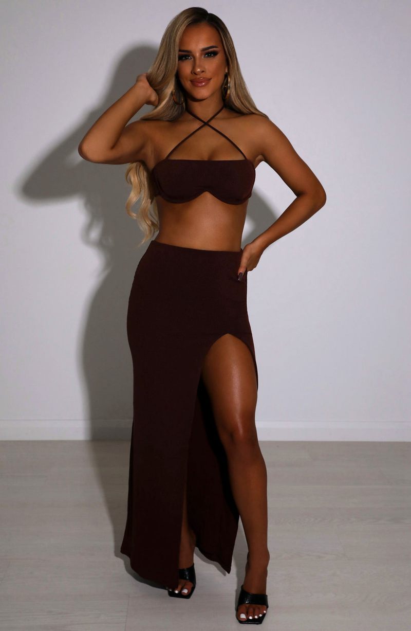 Babyboo Mariana Maxi Skirt Chocolate USA | 389-OHRWUS