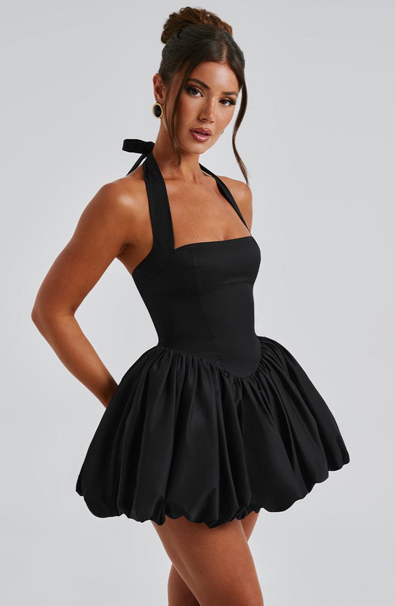 Babyboo Maricia Mini Dress Black USA | 401-NTIYZE