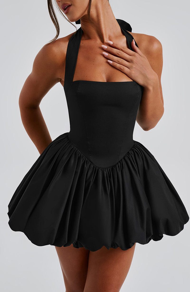 Babyboo Maricia Mini Dress Black USA | 401-NTIYZE