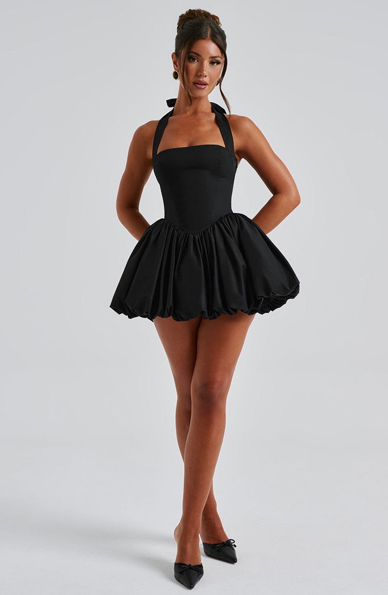 Babyboo Maricia Mini Dress Black USA | 401-NTIYZE