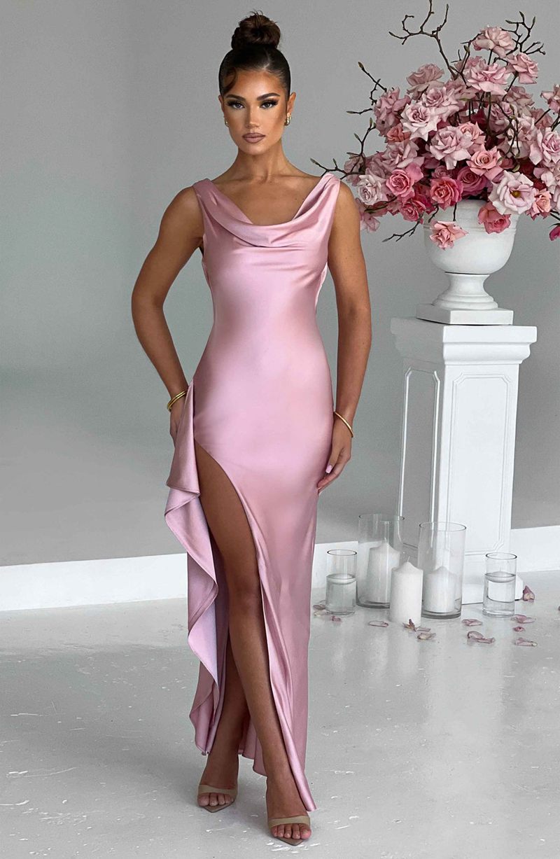 Babyboo Marilyn Maxi Dress Blush USA | 169-XOEGSW