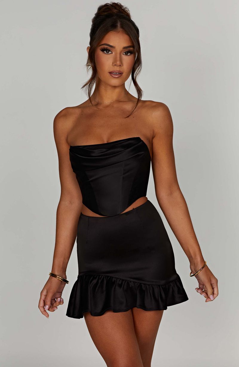 Babyboo Maura Mini Skirt Black USA | 904-IMBSWK