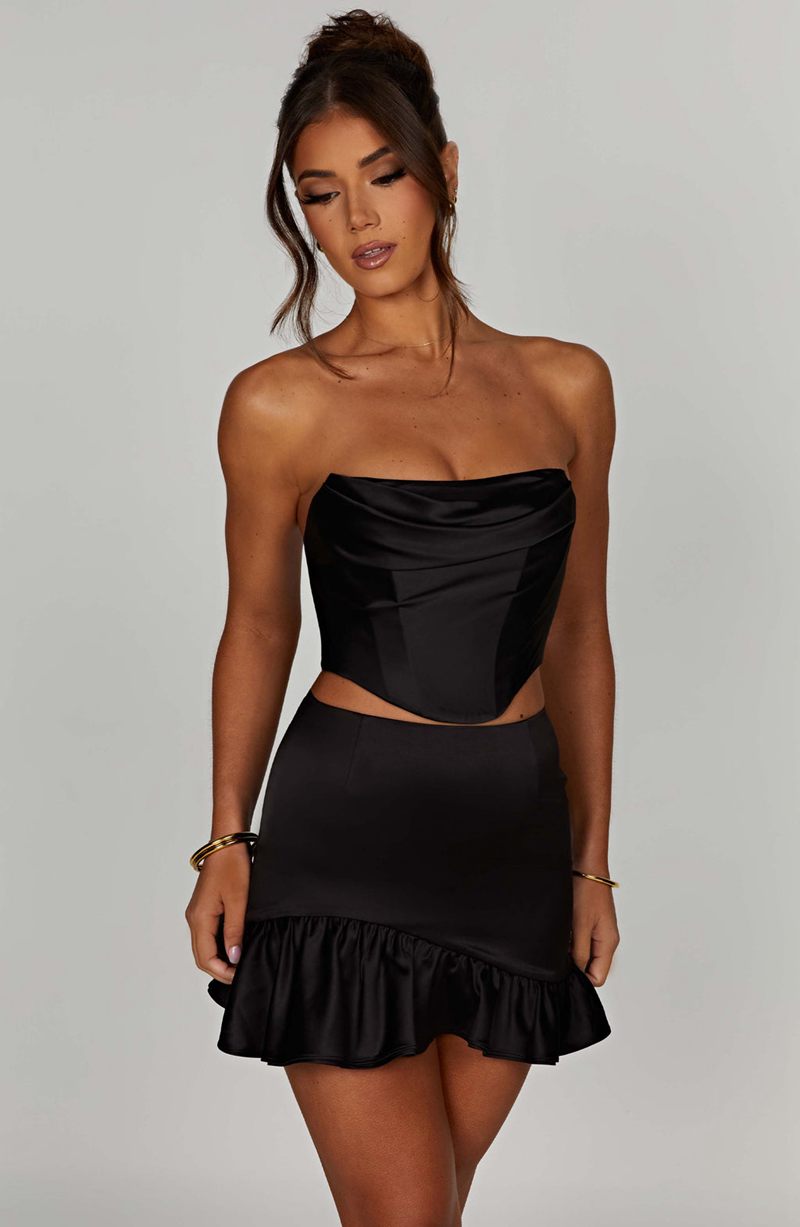 Babyboo Maura Mini Skirt Black USA | 904-IMBSWK