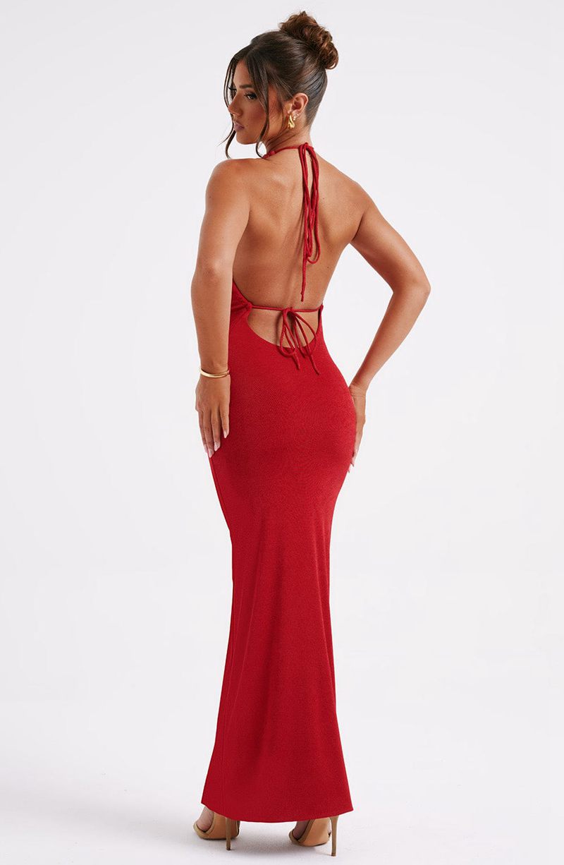 Babyboo Nala Maxi Dress Red USA | 346-XQTIKO