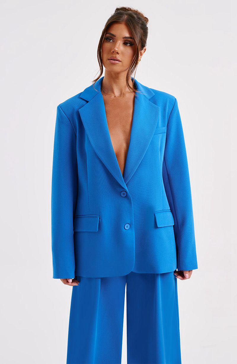 Babyboo Noa Oversized Suit Jacket Blue USA | 349-FAHMYR