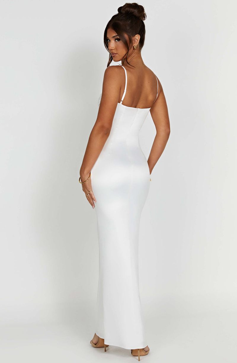 Babyboo Onika Maxi Dress White USA | 714-UTSFYN