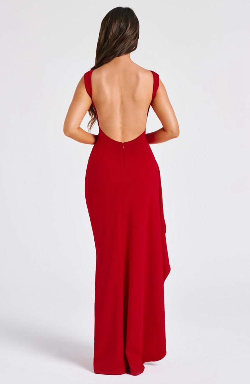 Babyboo Pandora Maxi Dress Red USA | 102-NDOAWM