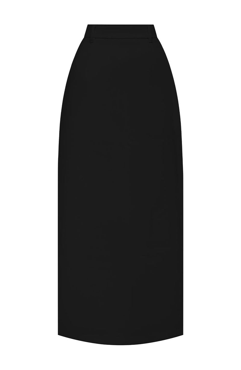 Babyboo Piper Maxi Skirt Black USA | 970-CDJZOA