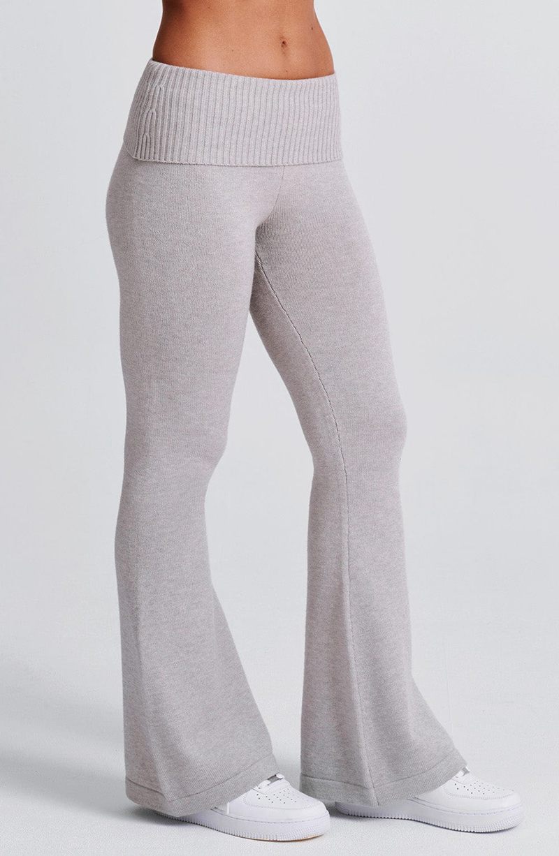 Babyboo Portia Knit Pants Light Grey Marl USA | 209-BKCHZJ