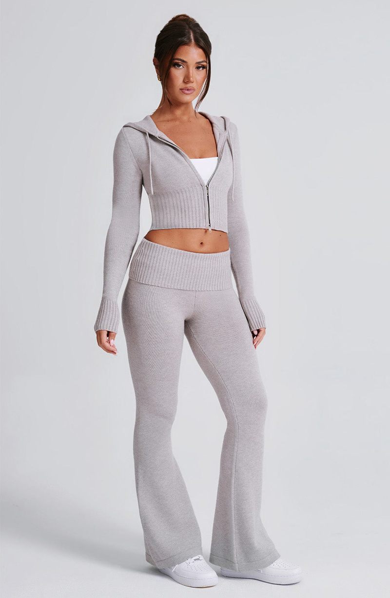 Babyboo Portia Knit Pants Light Grey Marl USA | 209-BKCHZJ