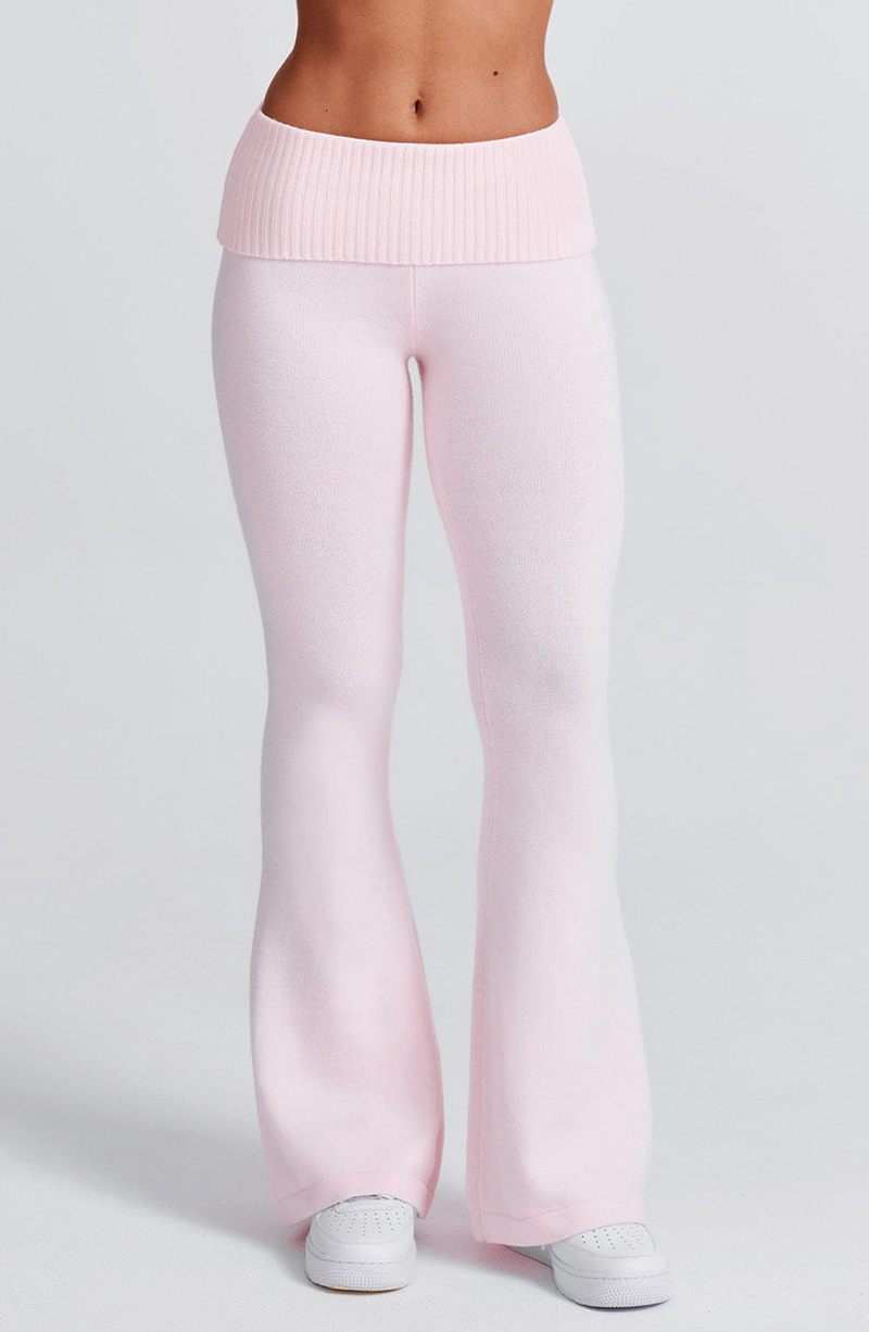 Babyboo Portia Knit Pants Pink USA | 047-OCMEYW