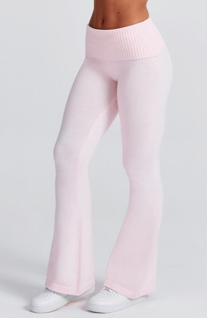 Babyboo Portia Knit Pants Pink USA | 047-OCMEYW