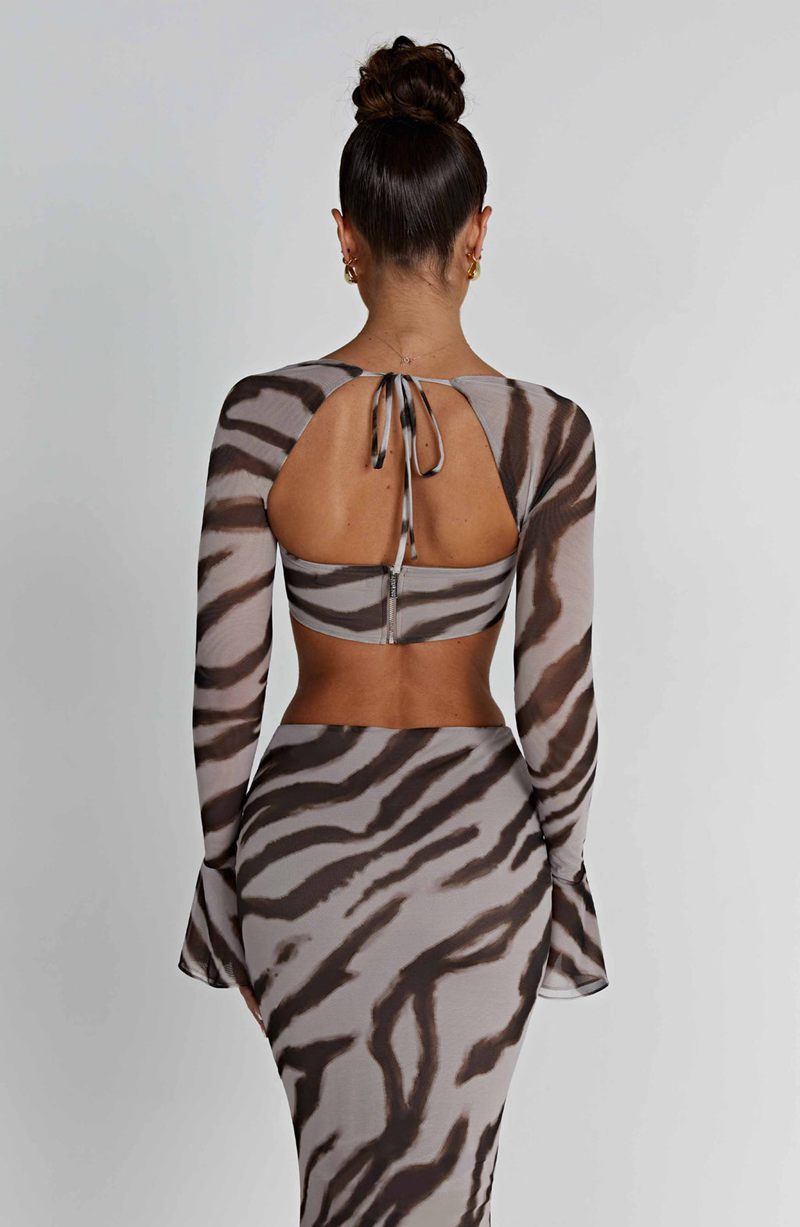 Babyboo Priscilla Top Zebra Print USA | 053-ETZIXJ