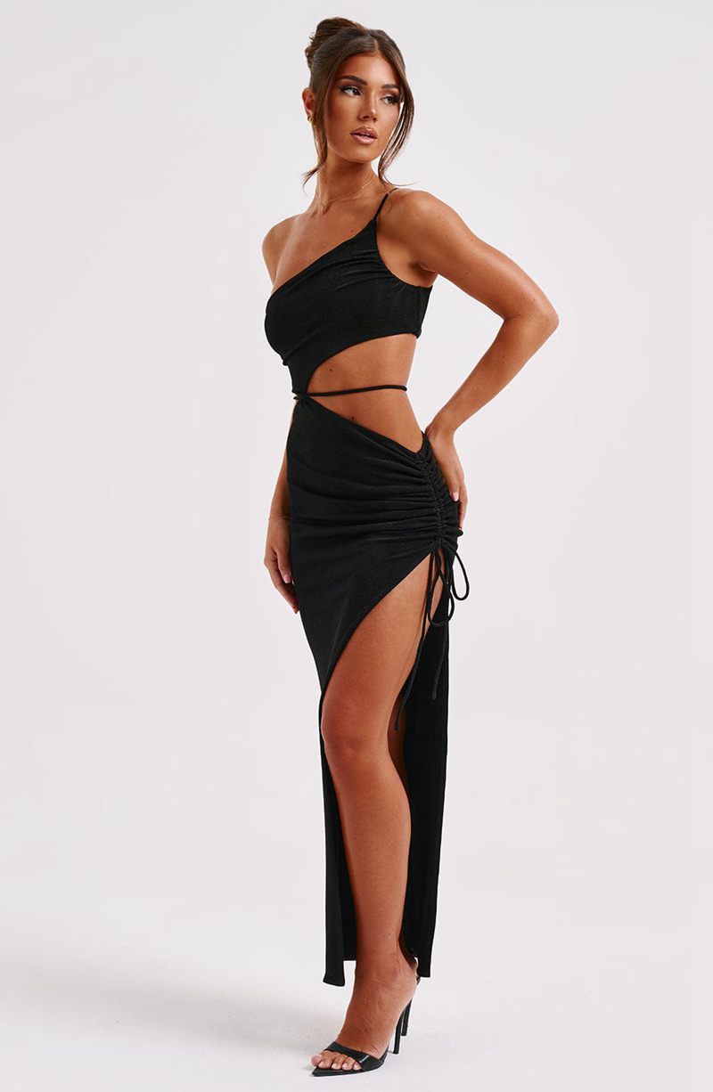 Babyboo Rachelle Maxi Dress Black USA | 170-CWQMKP