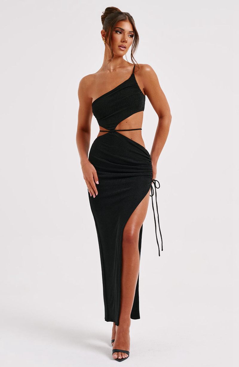 Babyboo Rachelle Maxi Dress Black USA | 170-CWQMKP