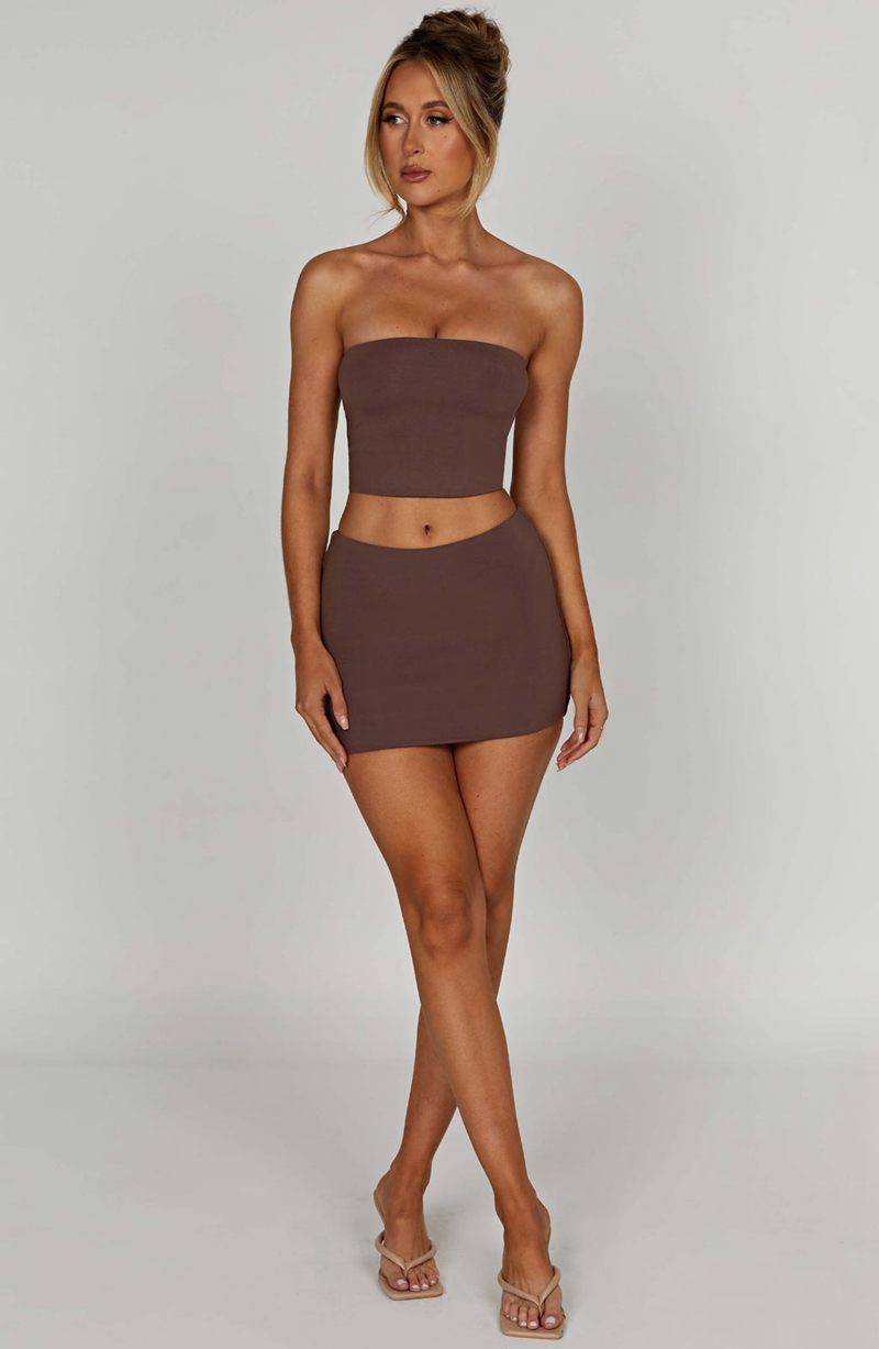 Babyboo Rein Mini Skirt Chocolate USA | 527-GXJOUV