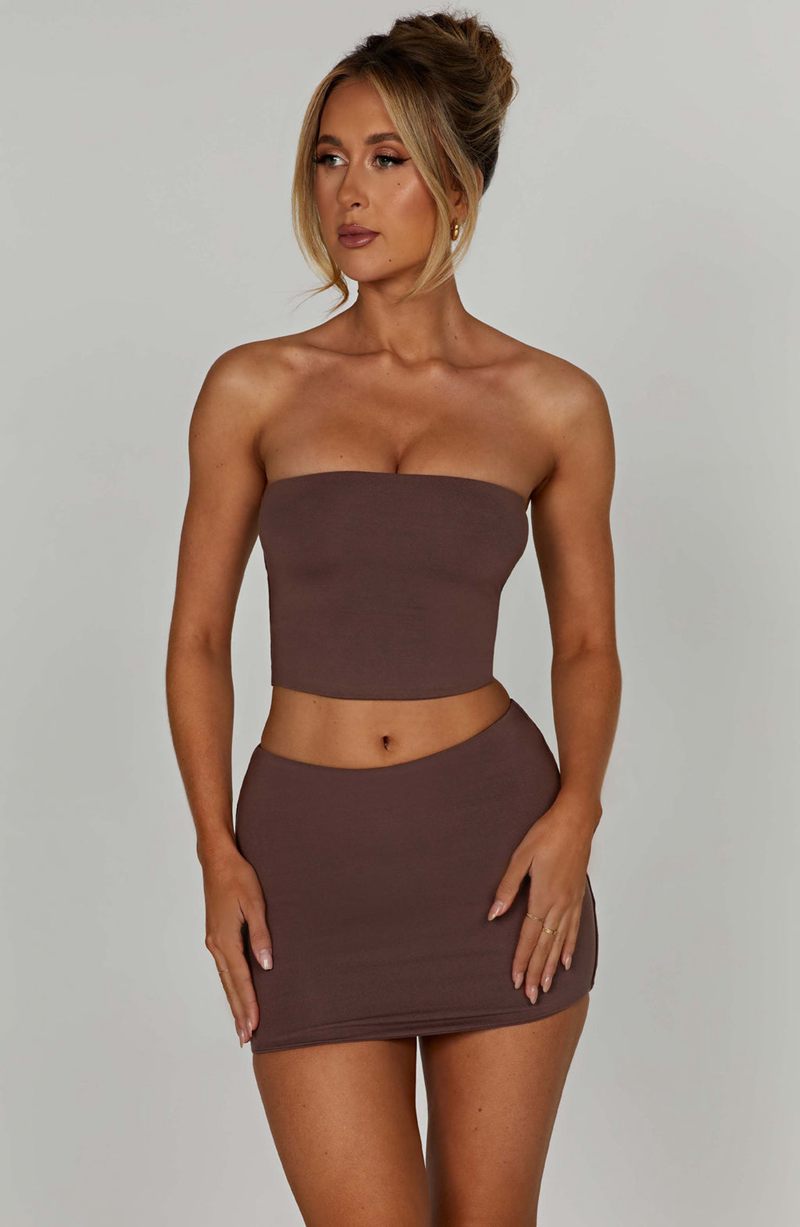 Babyboo Rein Mini Skirt Chocolate USA | 527-GXJOUV