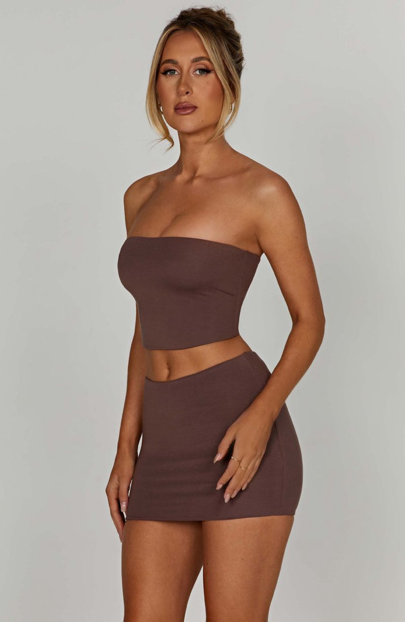 Babyboo Rein Mini Skirt Chocolate USA | 931-IWYTBV