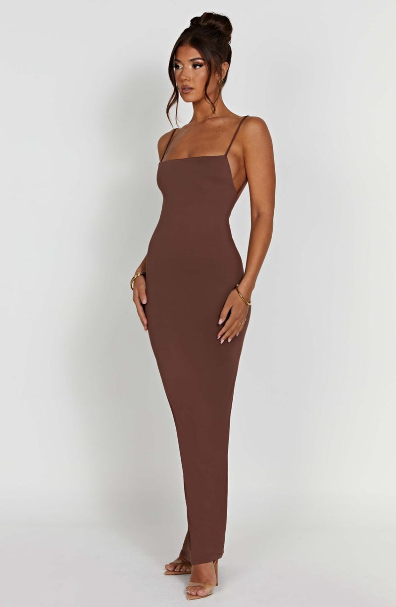 Babyboo Sanya Maxi Dress Chocolate USA | 389-TWRQUA