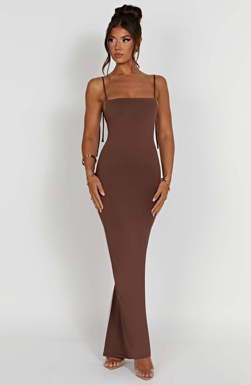 Babyboo Sanya Maxi Dress Chocolate USA | 389-TWRQUA