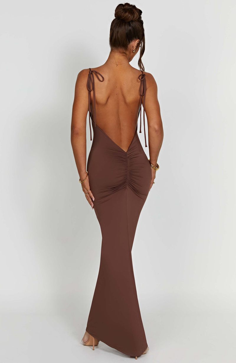 Babyboo Sanya Maxi Dress Chocolate USA | 389-TWRQUA